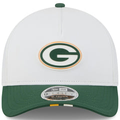 Green Bay Packers New Era Youth 2025 NFL Training Camp A-Frame 9FORTY Adjustable Hat White/Green