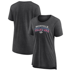 Nashville Predators Women's Proud Tri-Blend T-Shirt - Gray - NHL 202552486