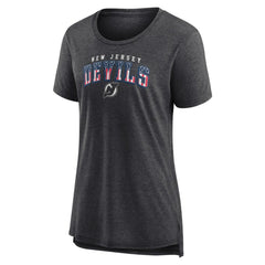 New Jersey Devils Women's Proud Tri-Blend T-Shirt - Gray - NHL 202552487