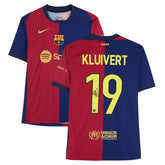 Patrick Kluivert Barcelona Autographed 2024-25 Red/Blue Home Jersey BAS - Fanatics Discount