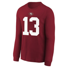 Nike Brock Purdy San Francisco 49ers Youth Player Name & Number Long Sleeve T-Shirt Scarlet
