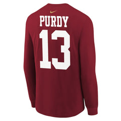 Nike Brock Purdy San Francisco 49ers Youth Player Name & Number Long Sleeve T-Shirt Scarlet