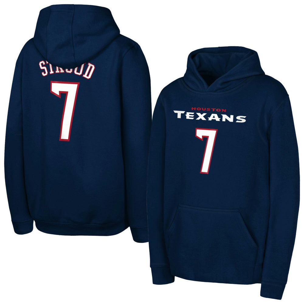 C.J. Stroud Houston Texans Outerstuff Mainliner Player Name & Number Hoodie Navy
