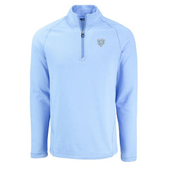 Chicago Bears Cutter & Buck Peshastin Eco Fleece Recycled Raglan Quarter-Zip Top Powder Blue