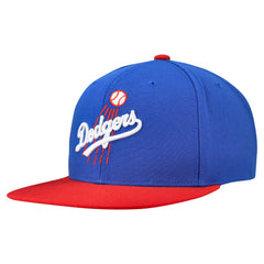 Los Angeles Dodgers Mitchell & Ness Cooperstown Collection Basic Flip Snapback Hat - Royal - Mitchell & Ness Online