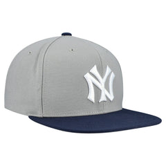 New York Yankees Mitchell & Ness Cooperstown Collection Basic Flip Snapback Hat - Gray - Mitchell & Ness Online