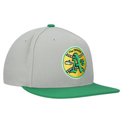 Athletics Mitchell & Ness Cooperstown Collection Basic Flip Snapback Hat - Gray - Mitchell & Ness Lifestyle