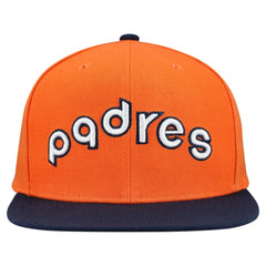 San Diego Padres Mitchell & Ness Cooperstown Collection Basic Flip Snapback Hat - Orange - Mitchell & Ness on Sale