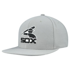Chicago White Sox Mitchell & Ness Cooperstown Collection Basic Flip Snapback Hat - Gray - Mitchell & Ness Online