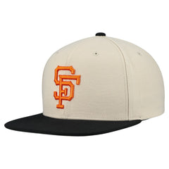 San Francisco Giants Mitchell & Ness Cooperstown Collection Basic Flip Snapback Hat - Cream - Mitchell & Ness Sale