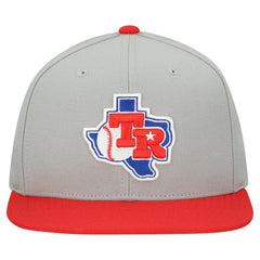 Texas Rangers Mitchell & Ness Cooperstown Collection Basic Flip Snapback Hat - Gray - Mitchell & Ness on Sale