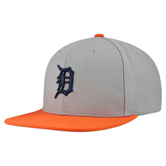 Detroit Tigers Mitchell & Ness Basic Flip Snapback Hat - Gray - Mitchell & Ness Discount