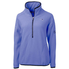 New England Patriots Cutter & Buck Women's Cascade Eco Fleece Half-Zip Jacket Lavender