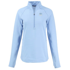 Green Bay Packers Cutter & Buck Women's Peshastin Eco Fleece Recycled Half-Zip Top Powder Blue