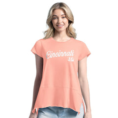 Cincinnati Bengals Margaritaville Women's Gametime Is Paradise T-Shirt Light Orange