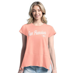 San Francisco 49ers Margaritaville Women's Gametime Is Paradise T-Shirt Pink