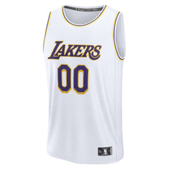 Los Angeles Lakers Youth Fast Break Custom Replica Jersey White Association Edition | Fanatics online