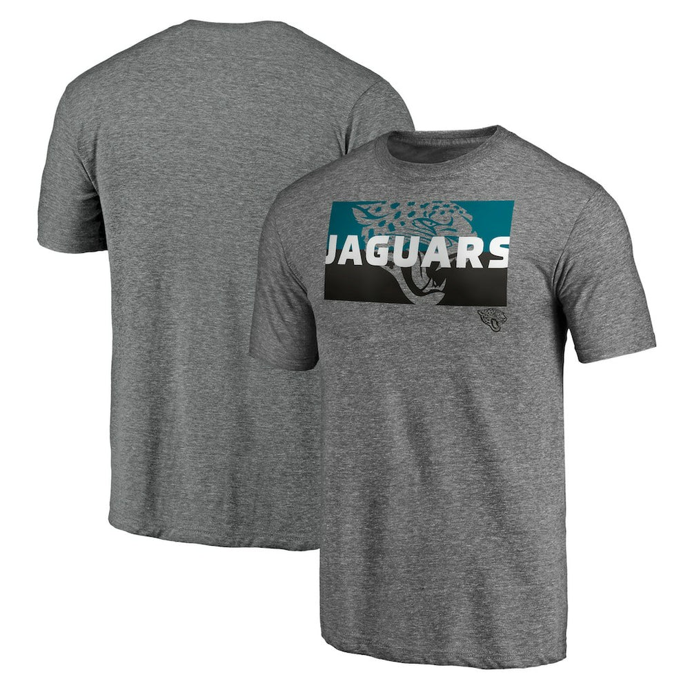 Jacksonville Jaguars Square Off Tri-Blend T-Shirt Heather Gray