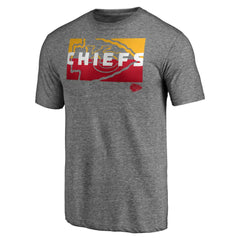 Kansas City Chiefs Square Off Tri-Blend T-Shirt Heather Gray