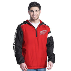 Detroit Red Wings G-III Sports by Carl Banks Lateral Half-Zip Hoodie Jacket - Red/Black - NHL 202575853