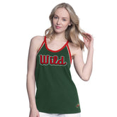 Minnesota Wild G-III 4Her by Carl Banks Women's Curveball Racerback Scoop Neck Slub Tank Top - Green - NHL 202575930