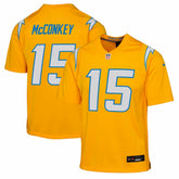 Nike Ladd McConkey Los Angeles Chargers Youth Alternate Charger Power Game Player Jersey Gold