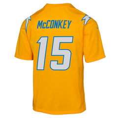 Nike Ladd McConkey Los Angeles Chargers Youth Alternate Charger Power Game Player Jersey Gold