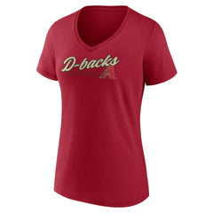 Arizona Diamondbacks Women's One And Only V-Neck T-Shirt - Red - MLB on Sale