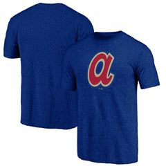 Atlanta Braves Cooperstown Official Logo Tri-Blend T-Shirt - Royal - MLB Online