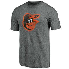 Baltimore Orioles Weathered Official Logo Tri-Blend T-Shirt - Heather Gray - MLB Online
