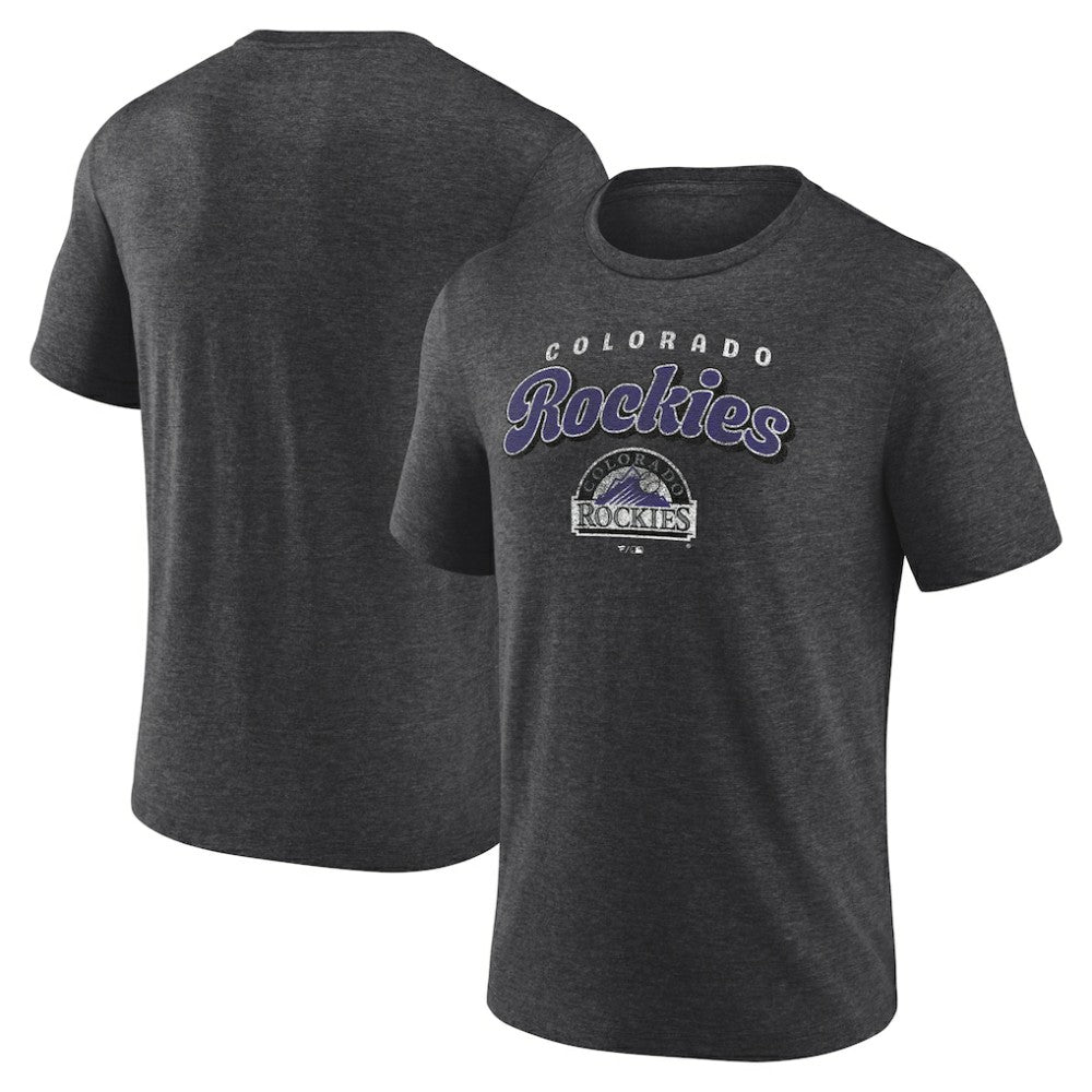Colorado Rockies Wonderment Tri-Blend T-Shirt - Charcoal - MLB Lifestyle