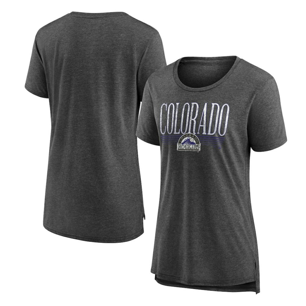 Colorado Rockies Women's Toppler Tri-Blend T-Shirt - Gray - MLB Lifestyle