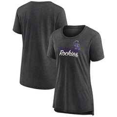 Colorado Rockies Women's Practice Time Tri-Blend T-Shirt - Gray - MLB Lifestyle