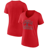 Los Angeles Angels Women's Victory Script V-Neck T-Shirt - Red - MLB Sale