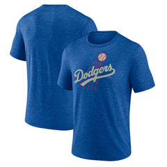 Los Angeles Dodgers Cooperstown Series Sweep Tri-Blend T-Shirt - Royal - MLB on Sale