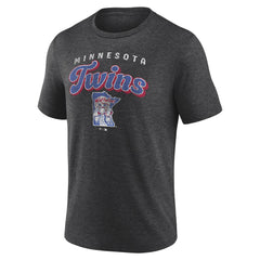 Minnesota Twins Wonderment Tri-Blend T-Shirt - Charcoal - MLB Lifestyle