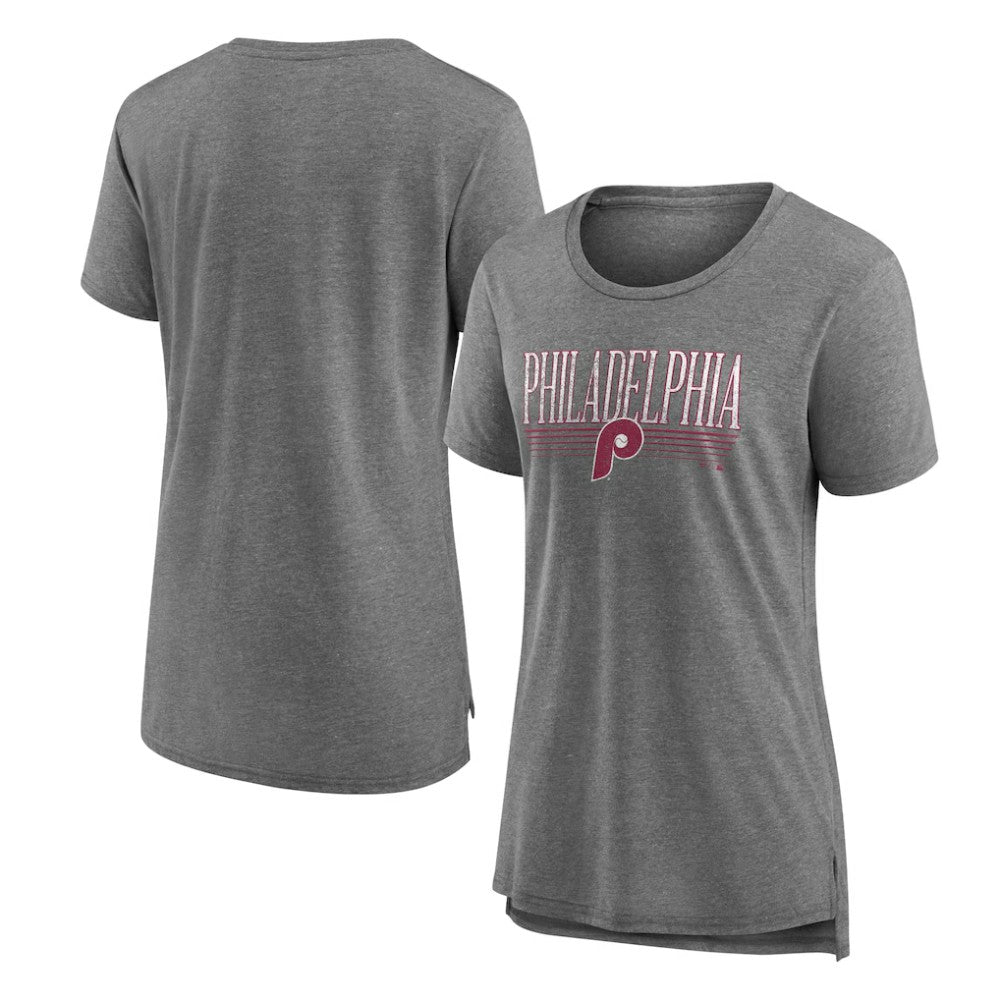 Philadelphia Phillies Women's Toppler Tri-Blend T-Shirt - Gray - MLB on Sale