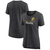 Pittsburgh Pirates Women's Practice Time Tri-Blend T-Shirt - Gray - MLB Discount