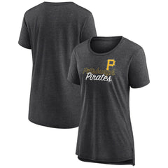 Pittsburgh Pirates Women's Practice Time Tri-Blend T-Shirt - Gray - MLB Discount