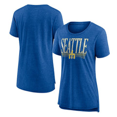 Seattle Mariners Women's Toppler Tri-Blend T-Shirt - Royal - MLB Lifestyle