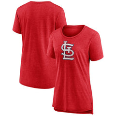 St. Louis Cardinals Women's Weathered Official Logo Tri-Blend T-Shirt - Red - MLB on Sale
