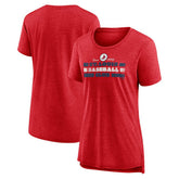 St. Louis Cardinals Women's Power Swing Tri-Blend T-Shirt - Red - MLB Sale