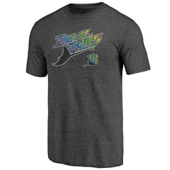 Tampa Bay Rays Cooperstown Series Sweep Tri-Blend T-Shirt - Charcoal - MLB Lifestyle