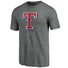 Texas Rangers Weathered Official Logo Tri-Blend T-Shirt - Heather Gray - MLB Online