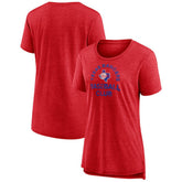 Texas Rangers Women's Selected First Tri-Blend T-Shirt - Red - MLB Discount