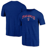 Texas Rangers Cooperstown Series Sweep Tri-Blend T-Shirt - Royal - MLB Lifestyle