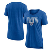 Toronto Blue Jays Women's Toppler Tri-Blend T-Shirt - Royal - MLB Lifestyle