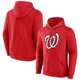 Washington Nationals Official Logo Pullover Hoodie - Red - MLB Discount