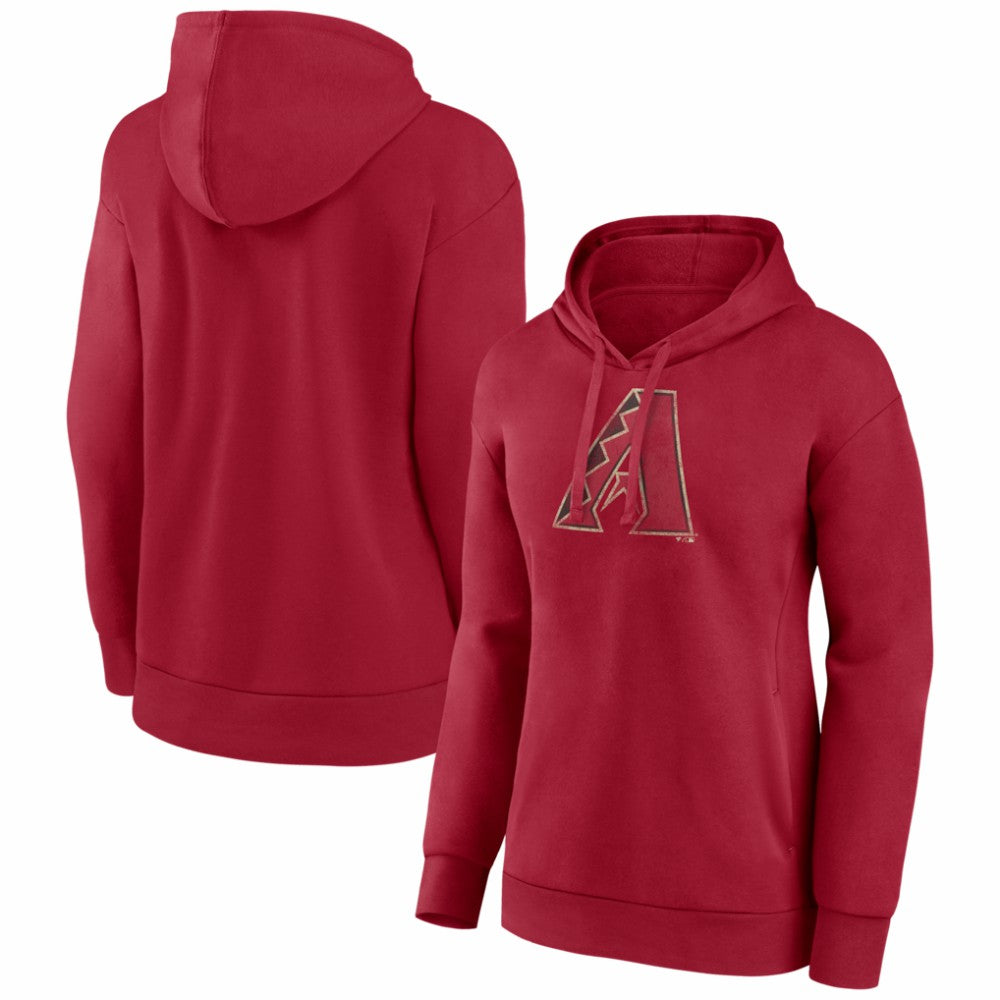 Arizona Diamondbacks Women's Distressed Team Pullover Hoodie - Red - MLB on Sale