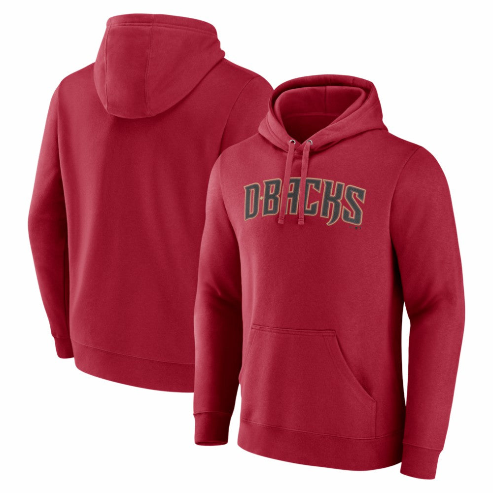 Arizona Diamondbacks Official Wordmark Pullover Hoodie - Red - MLB Lifestyle